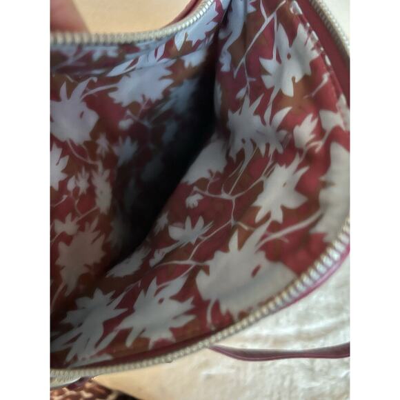 HOBO Daria Womens leather crossbody shoulder bag purse Winter Berry Color - Picture 6 of 14